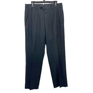 Ermenegildo Zegna Men's Dress Pants 100% Wool Dark Gray Faded Black - Size 34